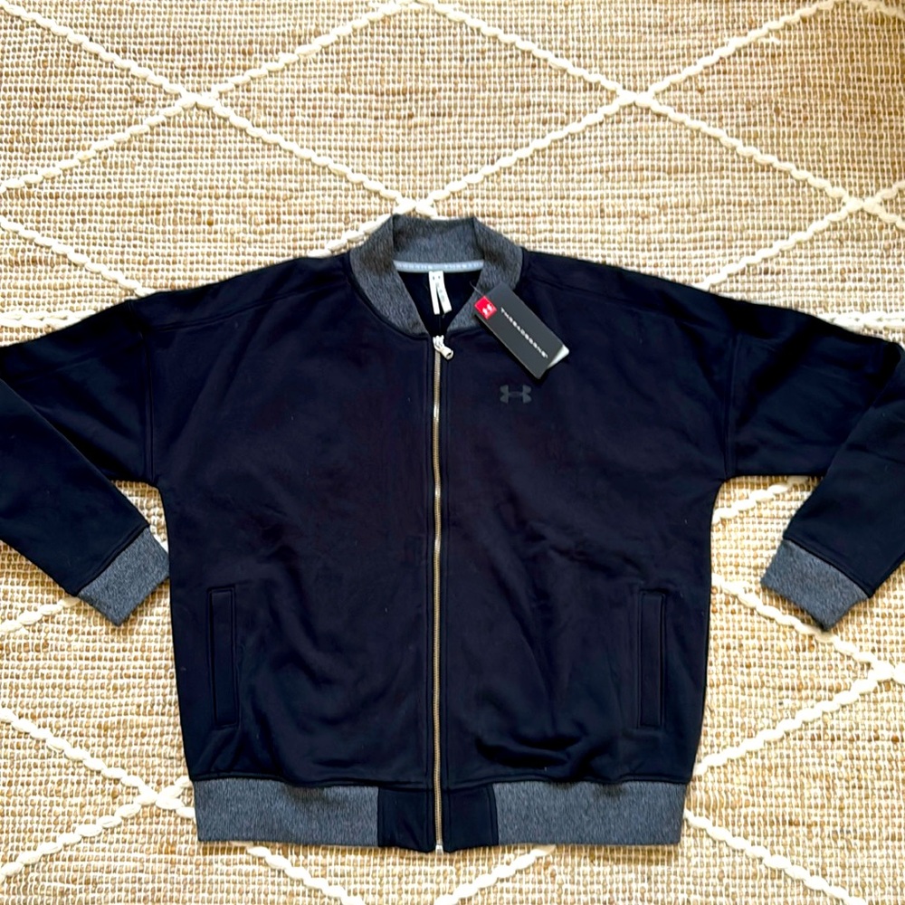 New Women’s Under Armour Threadborne Fleece Bomber Style Jacket